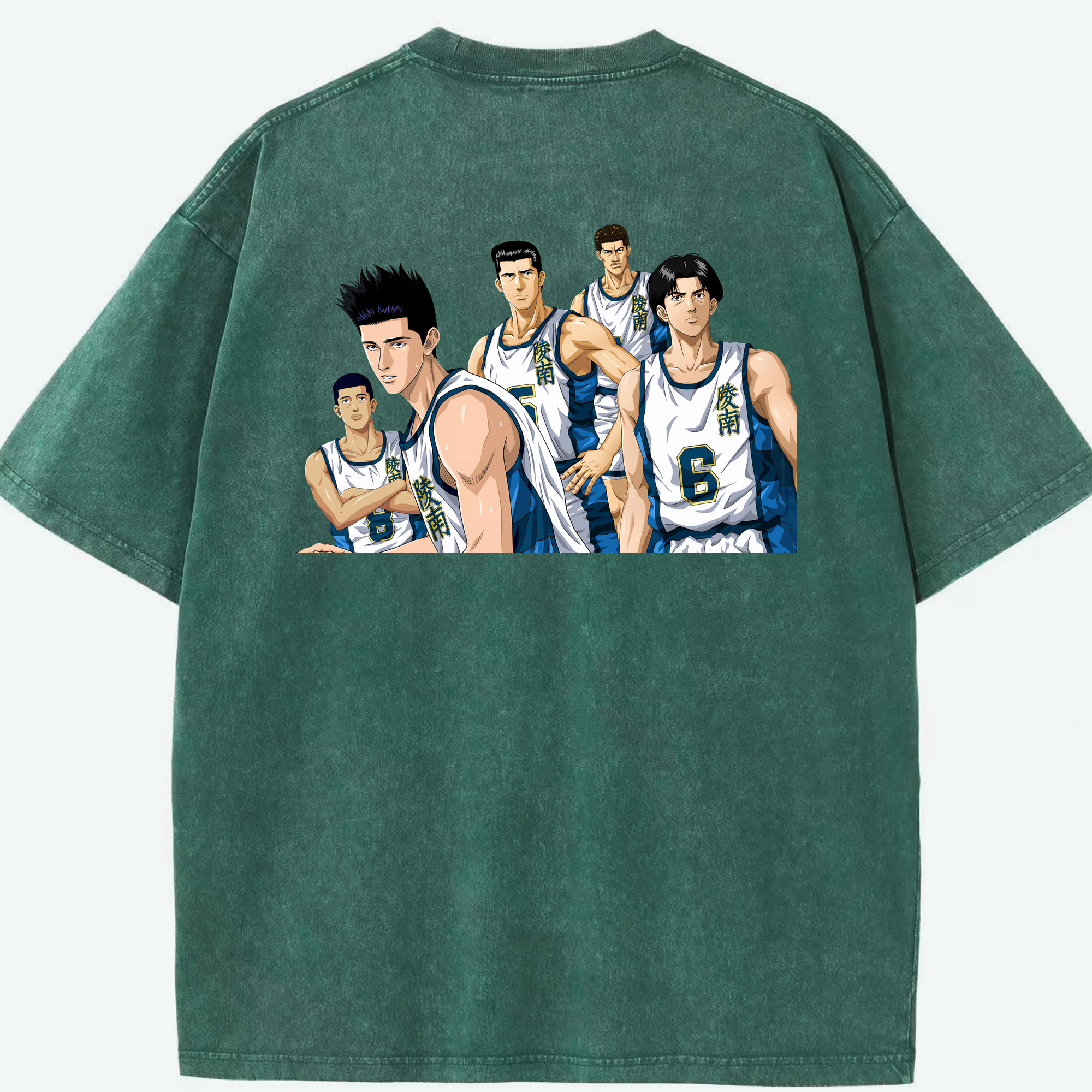 （画像用） SLAM DUNK／スラムダンク 綿100% ヴィンテージ風 半袖Tシャツ（背面プリント）